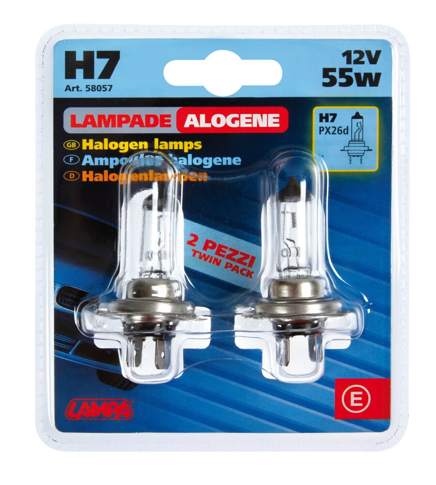 COPPIA LAMPADE H7 12V 55W TWIN D/BLISTER  58057