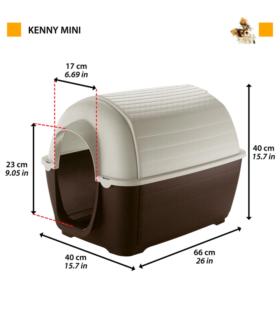 CUCCIA PER CANI "KENNY MINI", 40X66X40 CM  - FERPLAST