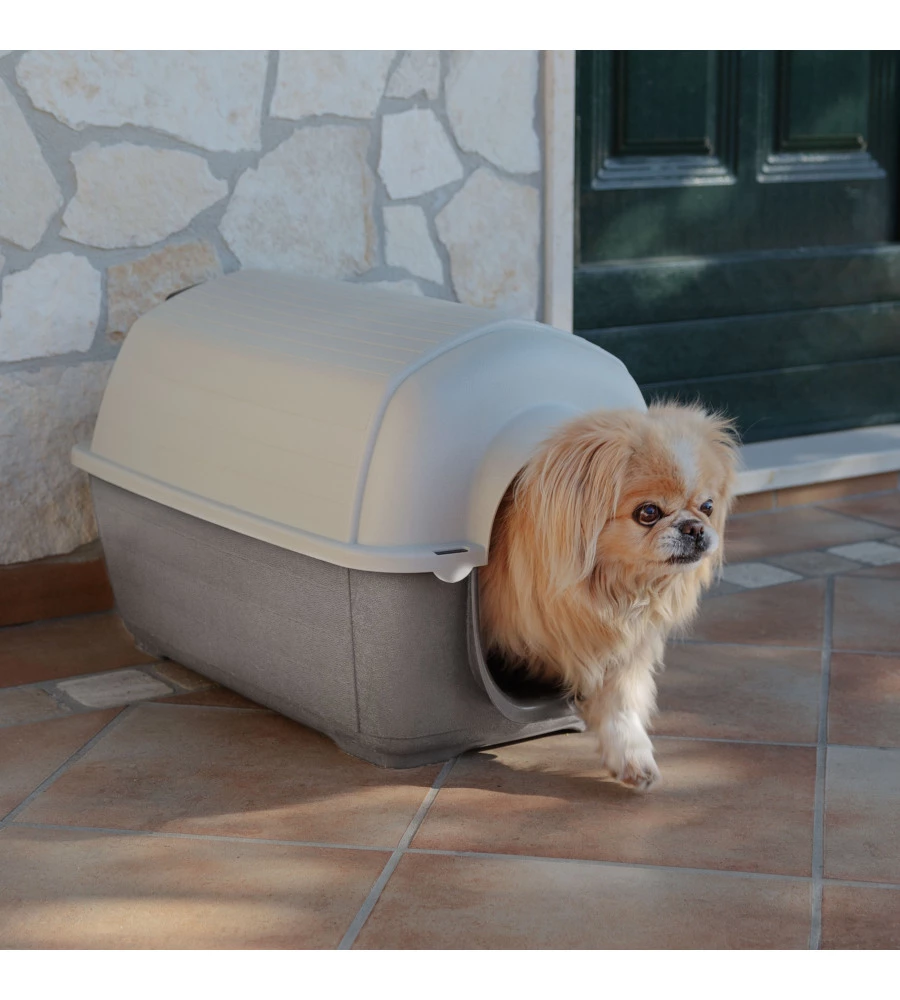 CUCCIA PER CANI DA ESTERNO FERPLAST "KENNY MINI" IN RESINA GRIGIO 40X66X40 CM