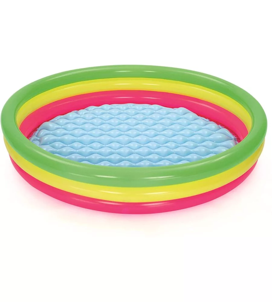PISCINA GONFIABILE ROTONDA A 3 ANELLI PER BAMBINI BESTWAY MULTICOLORE 152X30 CM - COD. 51103