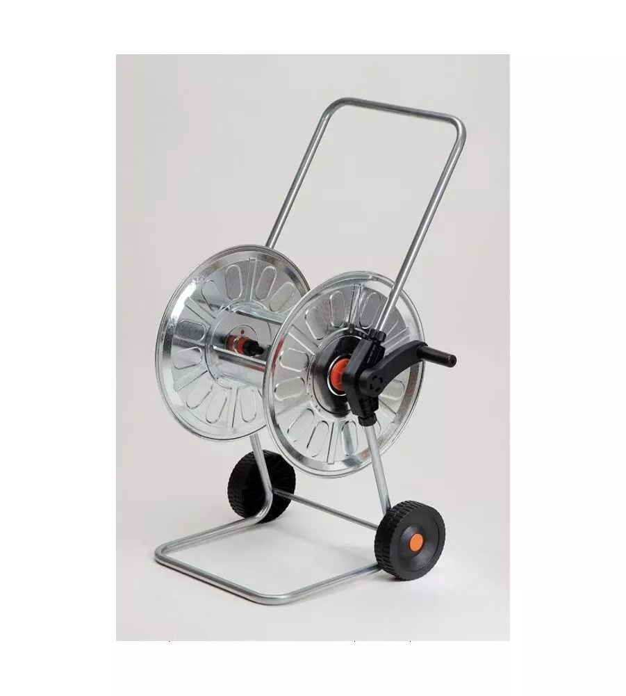 CARRELLO AVVOLGITUBO MANUALE IN ACCIAIO 80 MT TUBO 1/2"