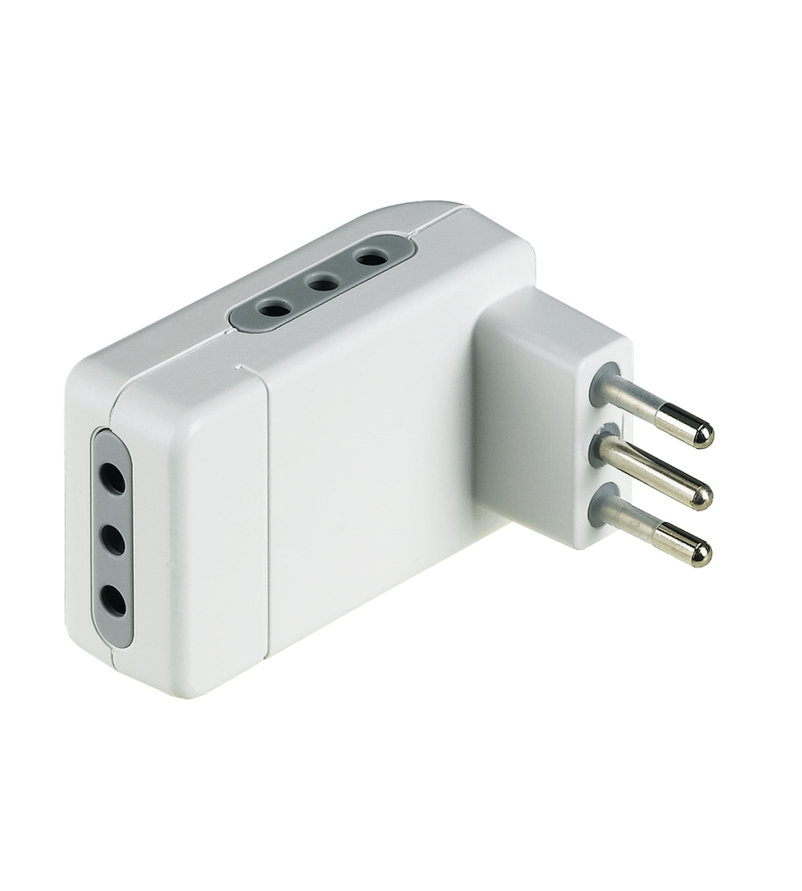 KIT ADATTATORE CORNER 3 PR 10A SP 10A BIANCO - BTICINO.