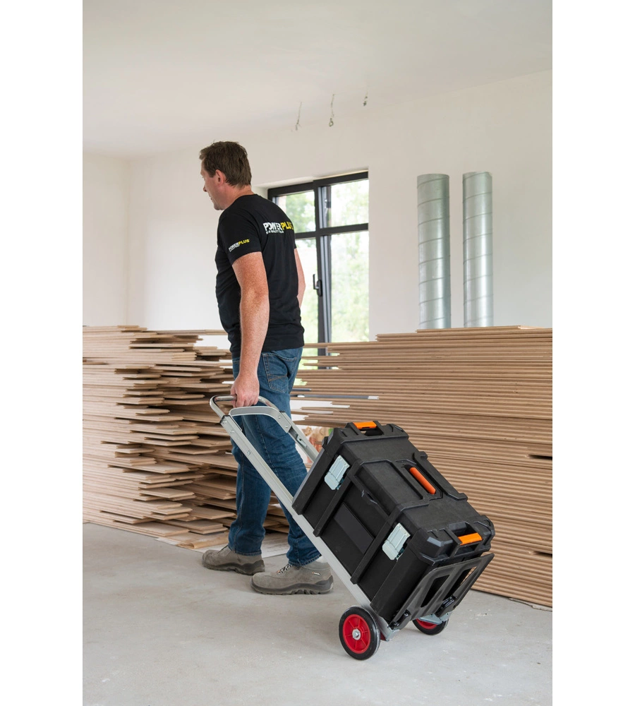CARRELLO ESTENDIBILE E PIEGHEVOLE IN ALLUMINIO- PORTATA 90 KG