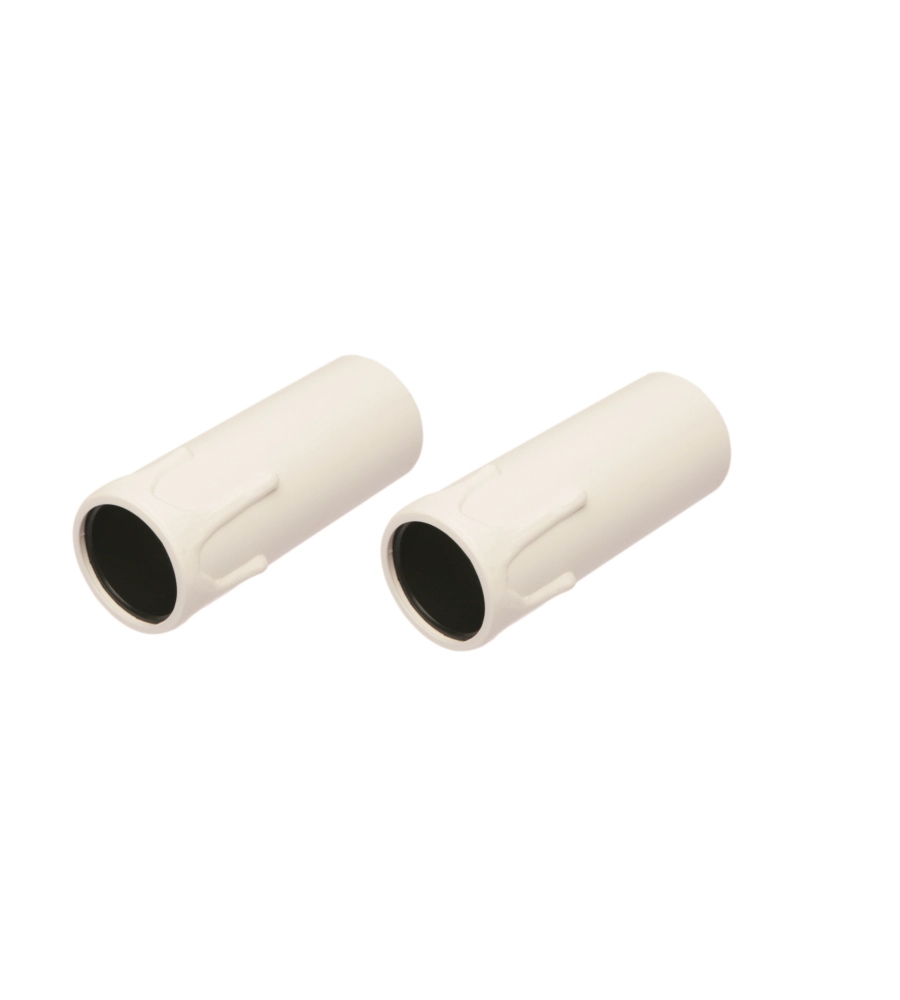 POLY POOL - 2 PORTALAMPADA E14 A CANDELA 250 V~ CON STAFFA METALLICA BIANCHI