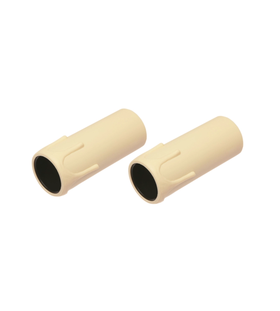POLY POOL - 2 PORTALAMPADA E14 A CANDELA 250 V~ CON STAFFA METALLICA AVORIO
