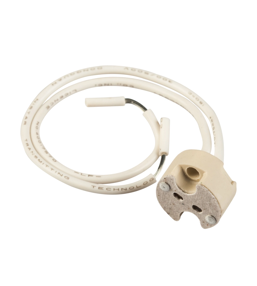 POLY POOL - 2 PORTALAMPADA 24 V IN STEATITE, ATTACCO G4 E GZ4 - GX5.3 - G6.35 - GY6.35 AVORIO