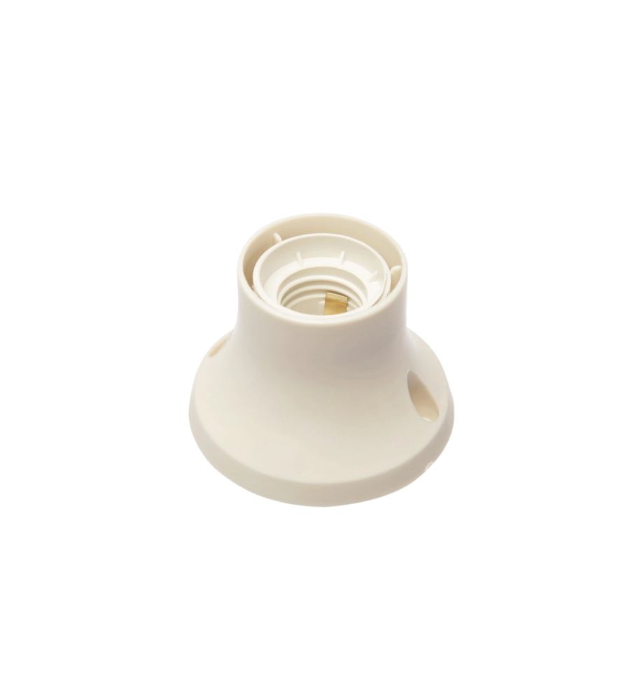 POLY POOL - PORTALAMPADA E27 DA PARETE CON BASE DRITTA BIANCO