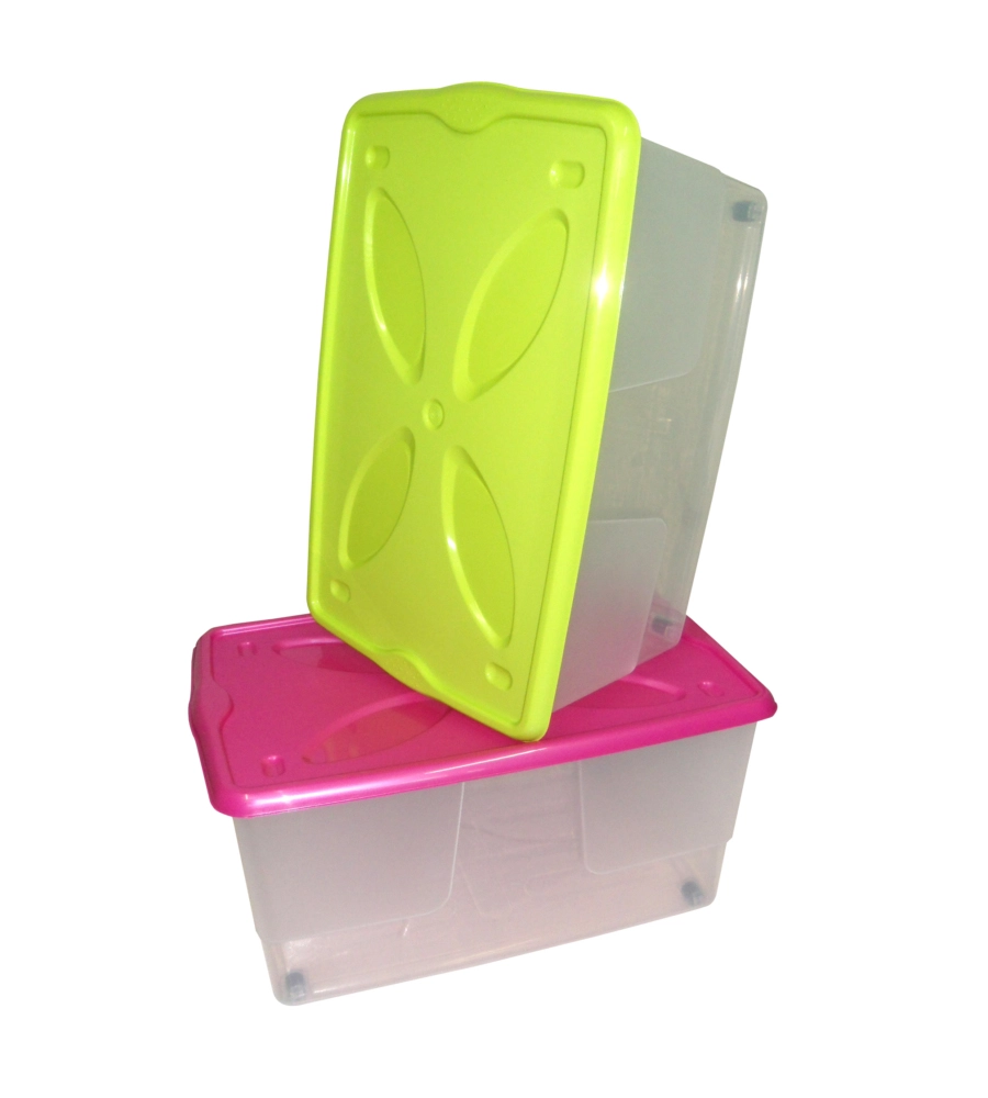 CONTENITORE IN PLASTICA CON COPERCHIO BAMA "LIGHT MEDIO" 45 LITRI, 60X40X29 CM