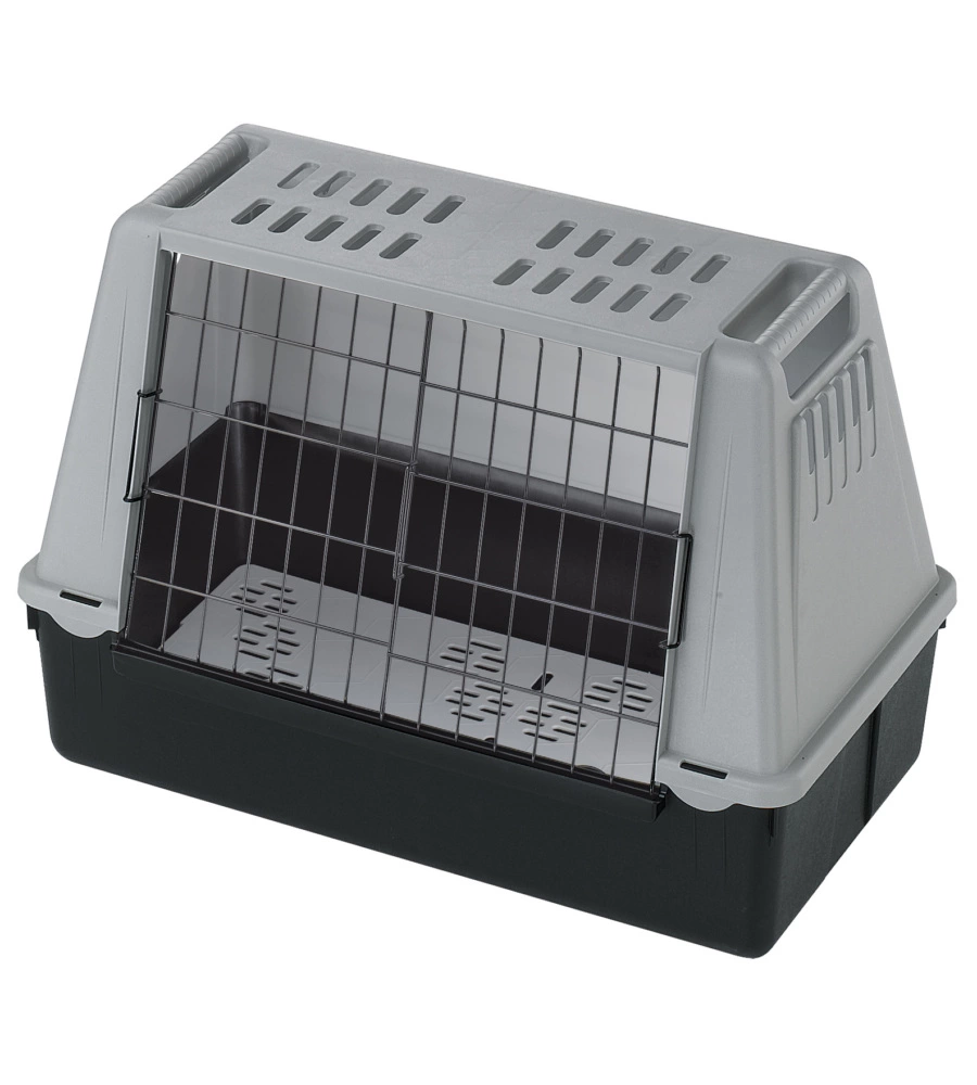 ATLAS CAR MINI TRASPORTINO D'AUTO PER CANI 72 X 41 X H 51 CM GRIGIO - FERPLAST.