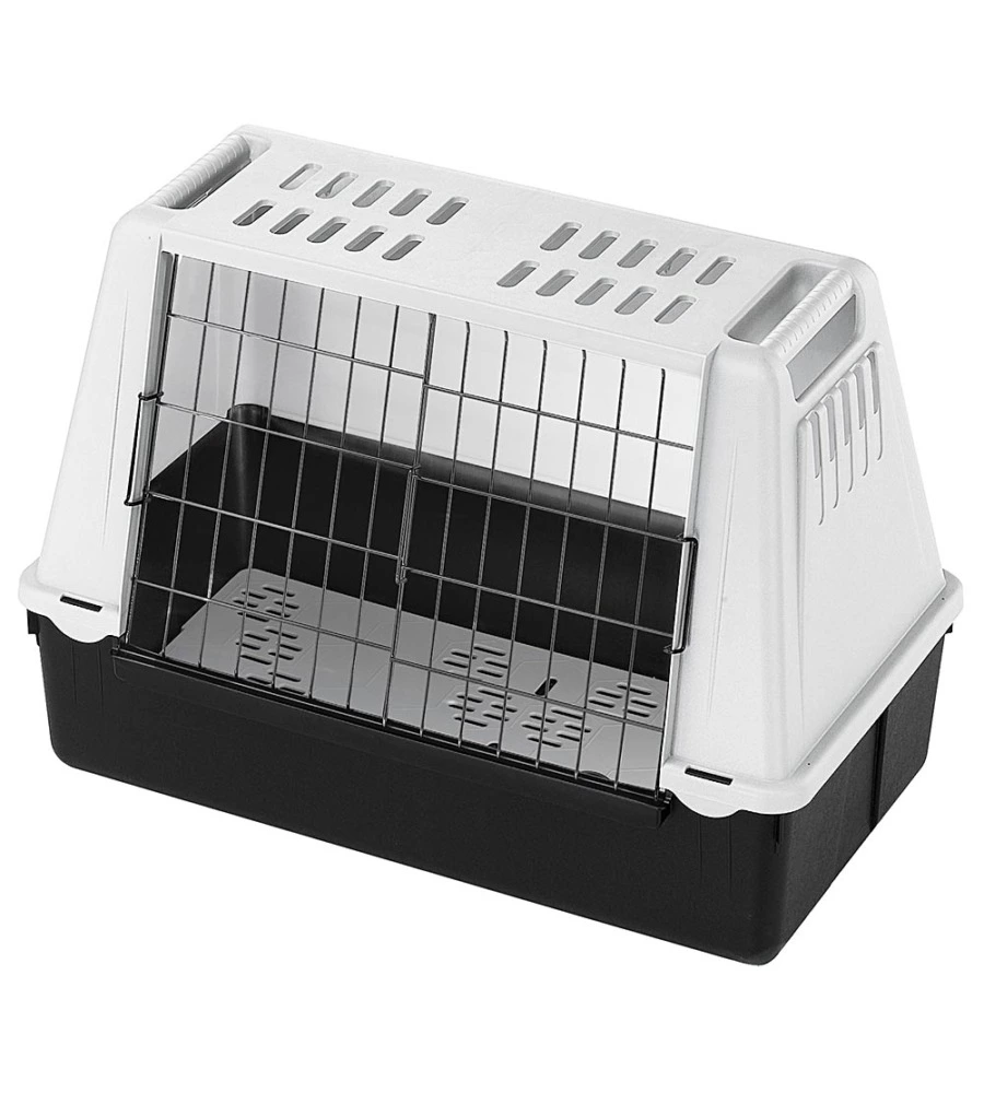 ATLAS CAR MINI TRASPORTINO D'AUTO PER CANI 72 X 41 X H 51 CM GRIGIO - FERPLAST.