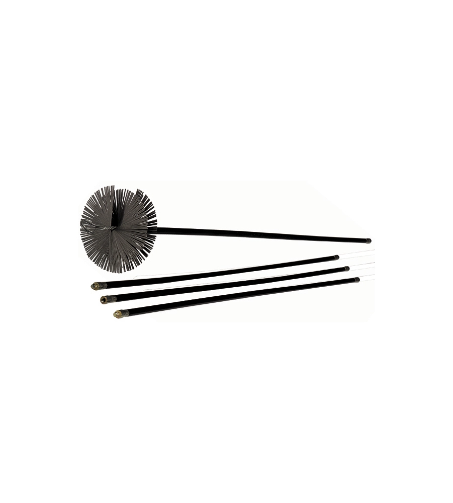 KIT PULIZIA CAMINO CON 5 CANNE DA 140 CM, DIAMETRO 250 MM