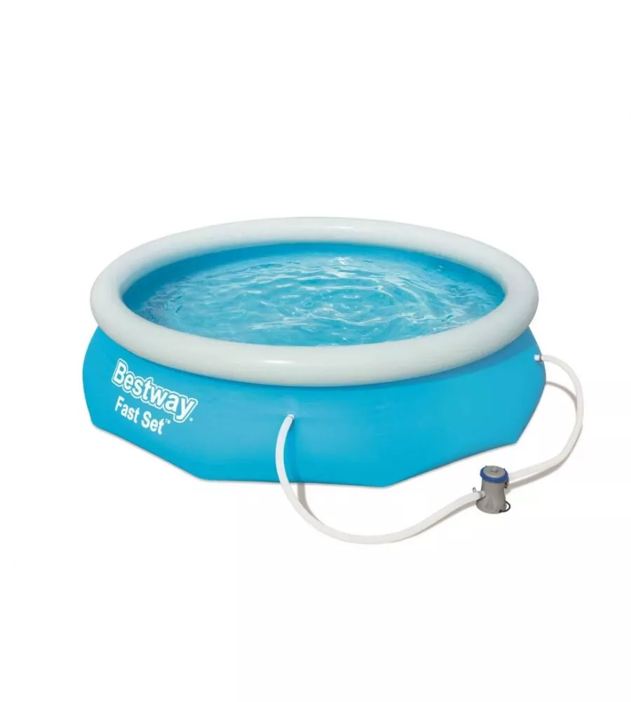 PISCINA FUORI TERRA AUTOPORTANTE ROTONDA BESTWAY "FAST SET" CON POMPA E FILTRO A CARTUCCIA 305X76 CM - COD. 57270