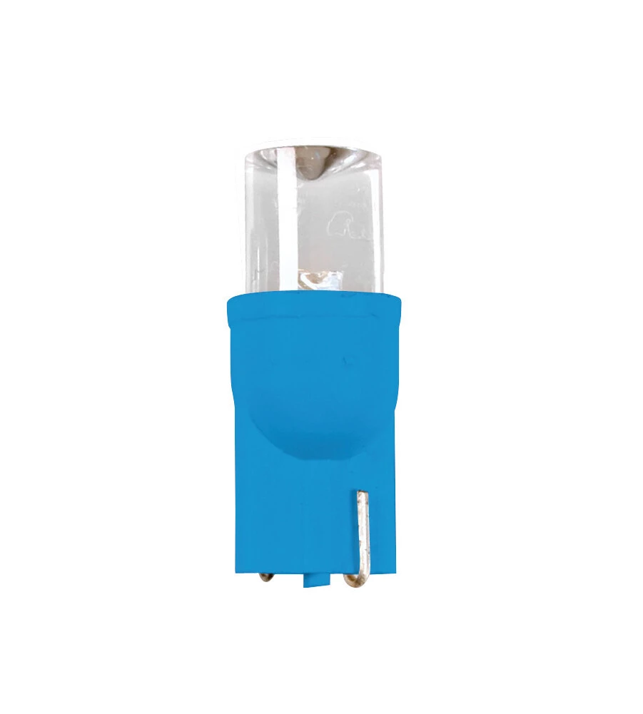LAMPADA 1 LED COLOUR-LED WIDE 12V - (T10) - W2,1X9,5D - 2 PZ  - SCATOLA - BLU  58145
