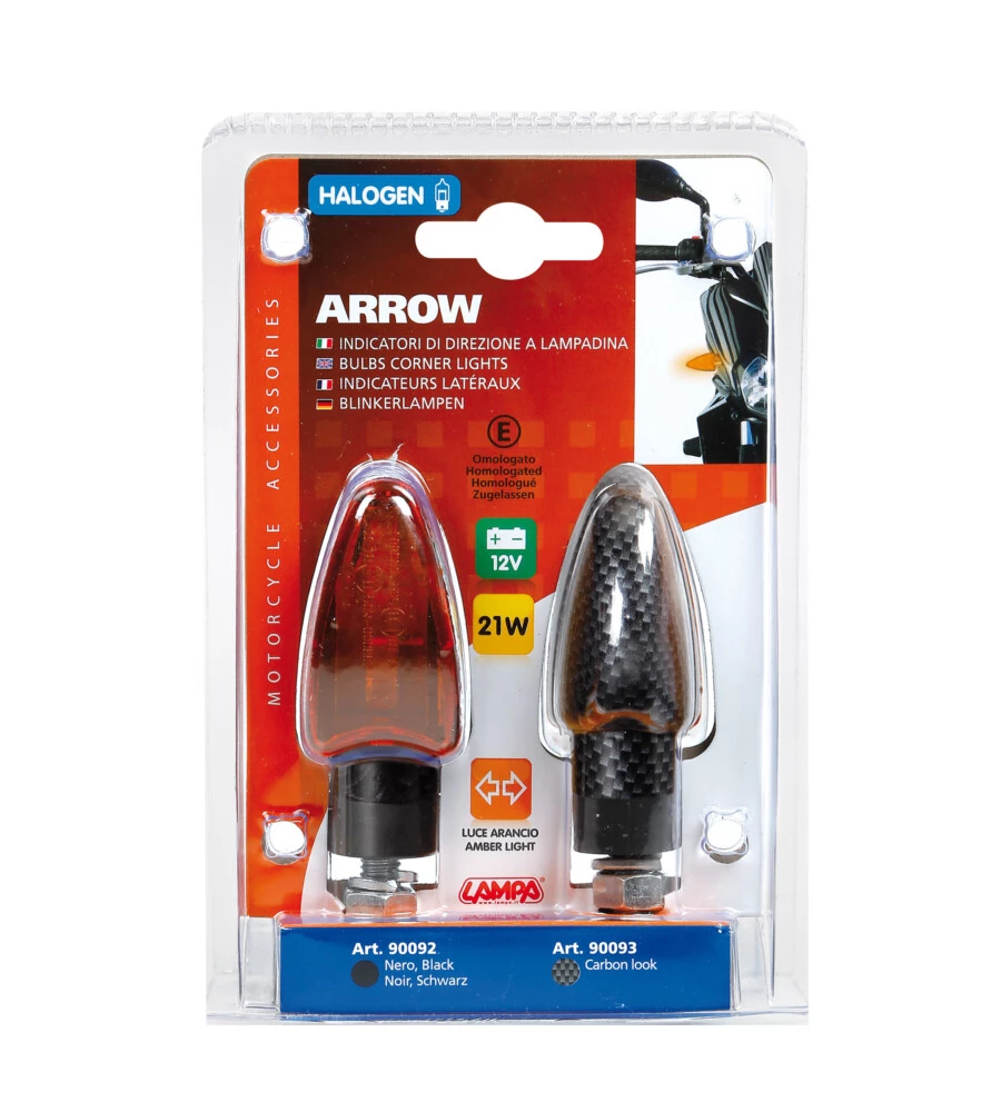 COPPIA FRECCE CARBON "ARROW" ARANCIO  90093