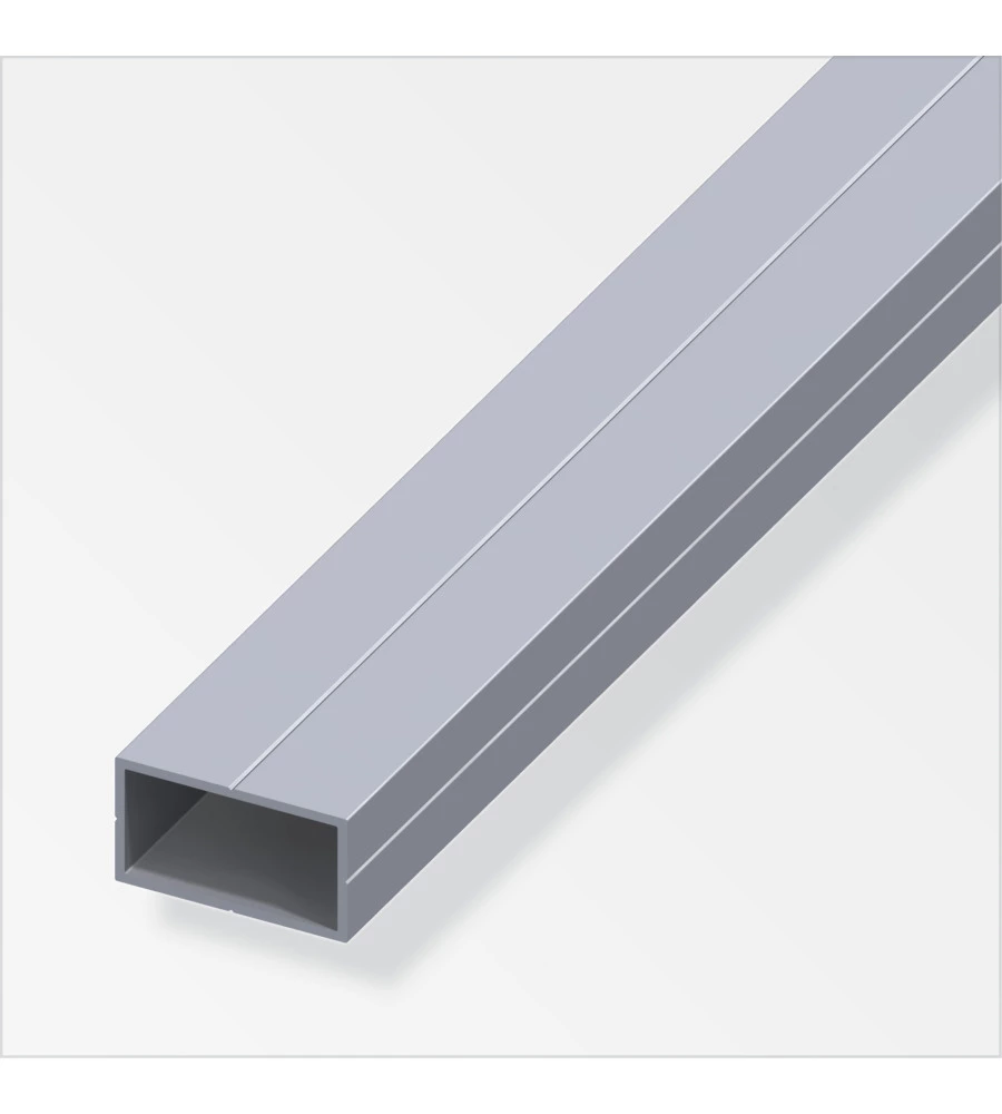 TUBO RETTANGOLARE 7.5x12.5 ALLUMINIO NATURALE - 1 METRO.