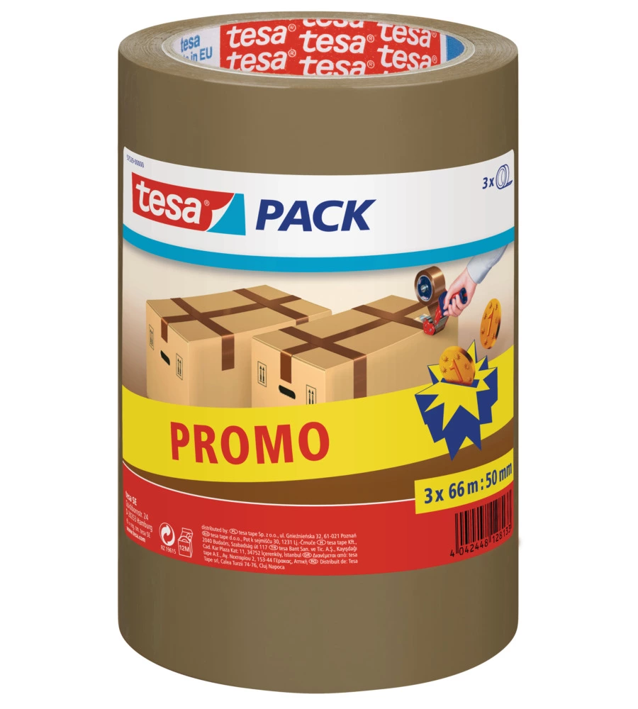 NASTRO DA IMBALLO AVANA- PACK DA 3 PZ.