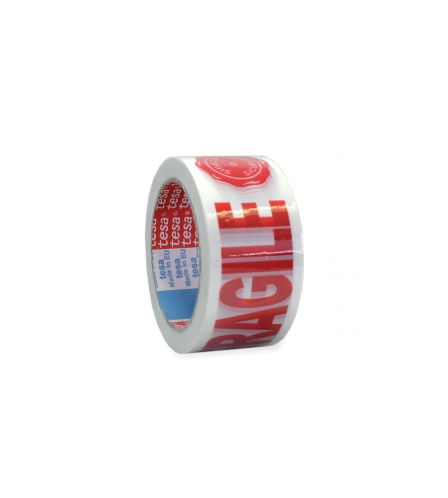 NASTRO ADESIVO DA IMBALLO "FRAGILE", 55 MM X 66 MT - TESA