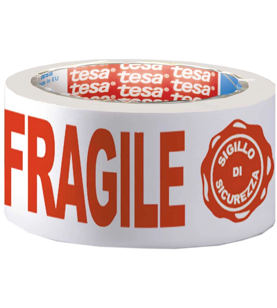 NASTRO ADESIVO DA IMBALLO "FRAGILE", 55 MM X 66 MT - TESA