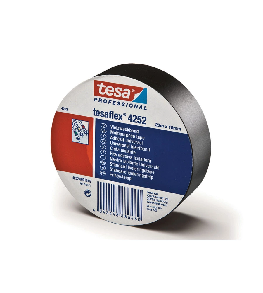 NASTRO ISOLANTE ELETTRICO IN PVC NERO, 19 MM X 20 MT - TESA