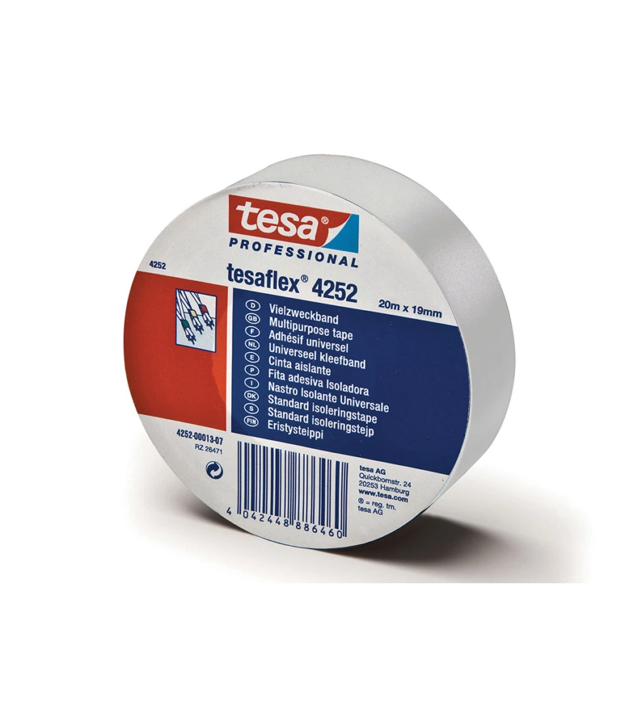 NASTRO ISOLANTE ELETTRICO IN PVC BIANCO, 19 MM X 20 MT - TESA