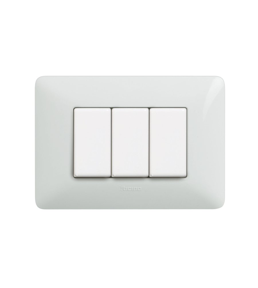 PLACCA 3P BIANCO MATIX AM4803BBN - BTICINO.