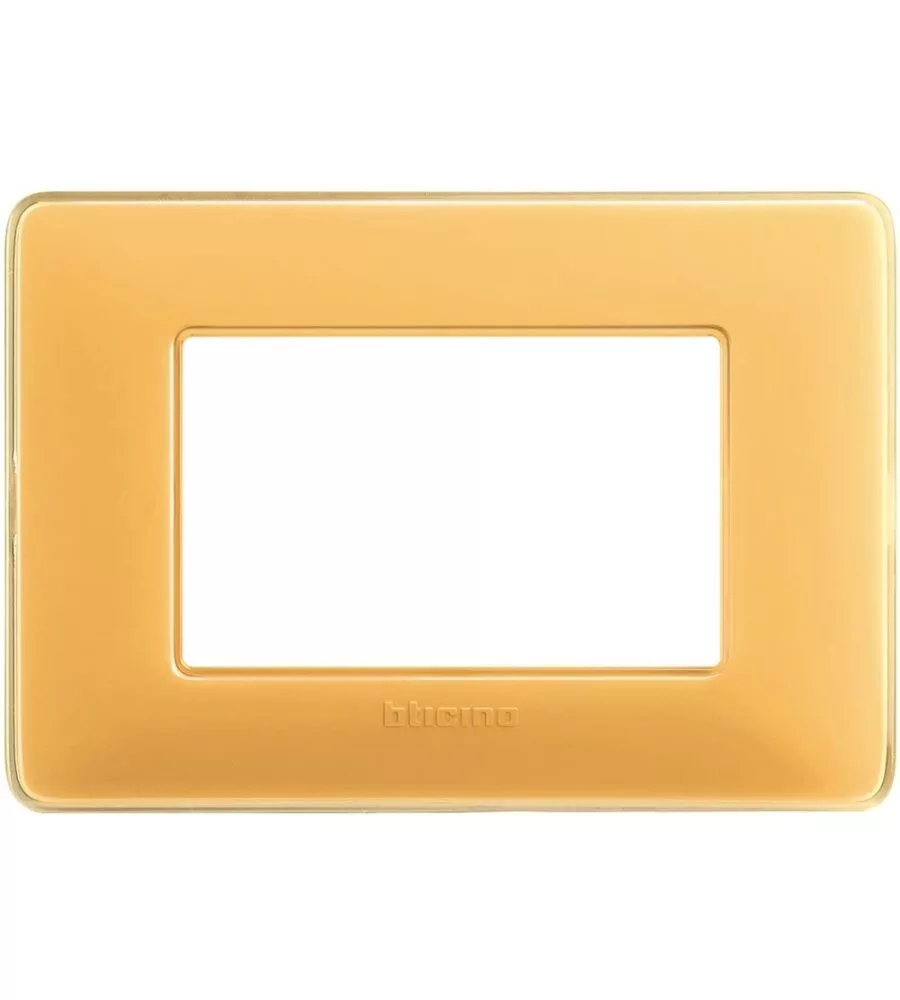 PLACCA 3P COLORS AMBRA MATIX AM4803CAB - BTICINO.