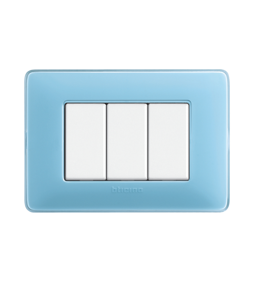PLACCA 3P COLORS TURCHESE MATIX AM4803CAR - BTICINO