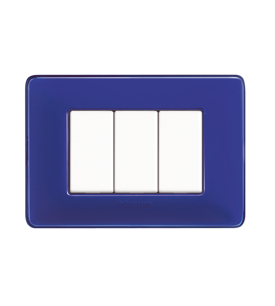PLACCA 3P COLORS COBALTO MATIX AM4803CBU - BTICINO.