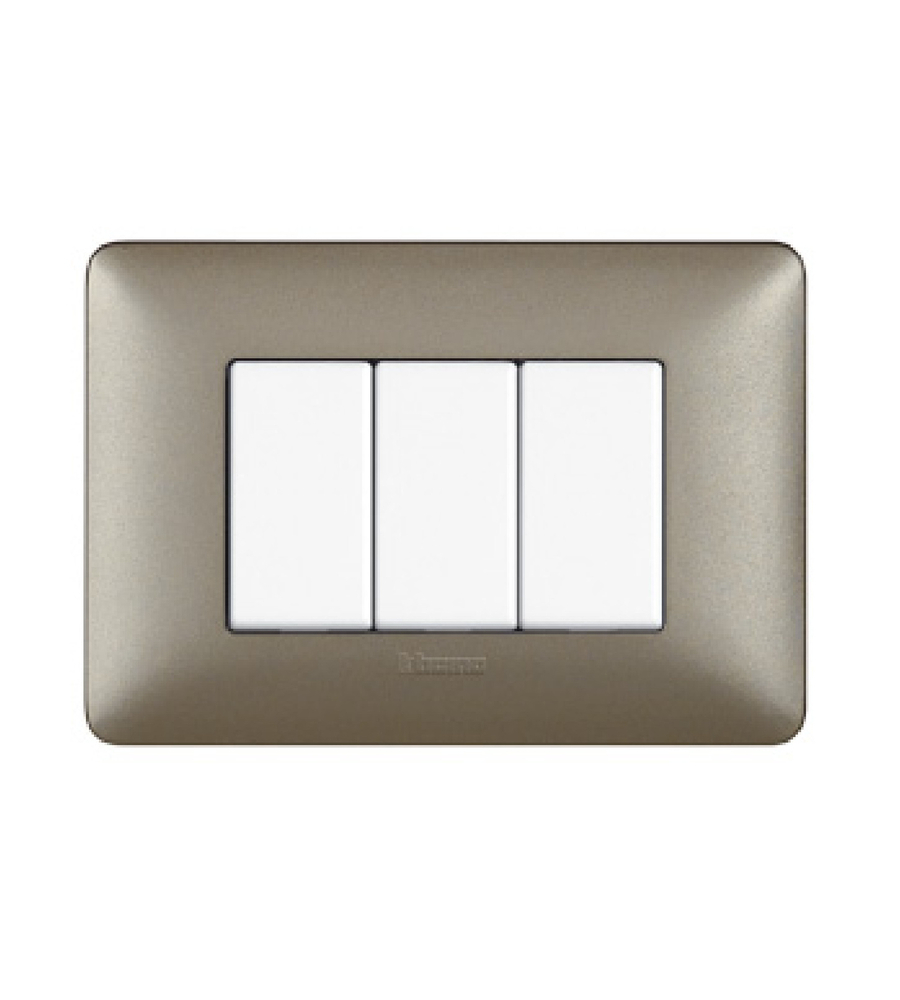 PLACCA 3P TITANIUM MATIX AM4803MTA - BTICINO