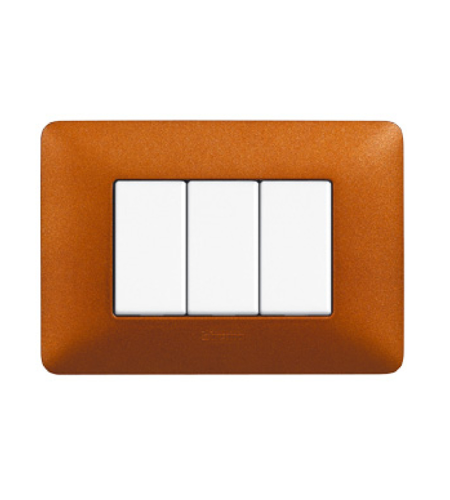 PLACCA 3P ROSSO TERRA MATIX AM4803TRT - BTICINO