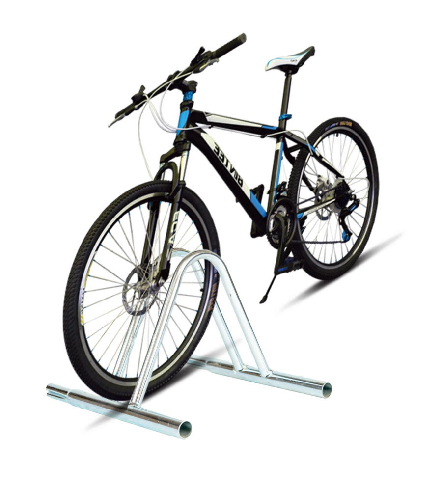RASTRELLIERA PORTABICI SINGOLA IN FERRO ZINCATO CON PASSARUOTA 5 CM 37X37X28 CM