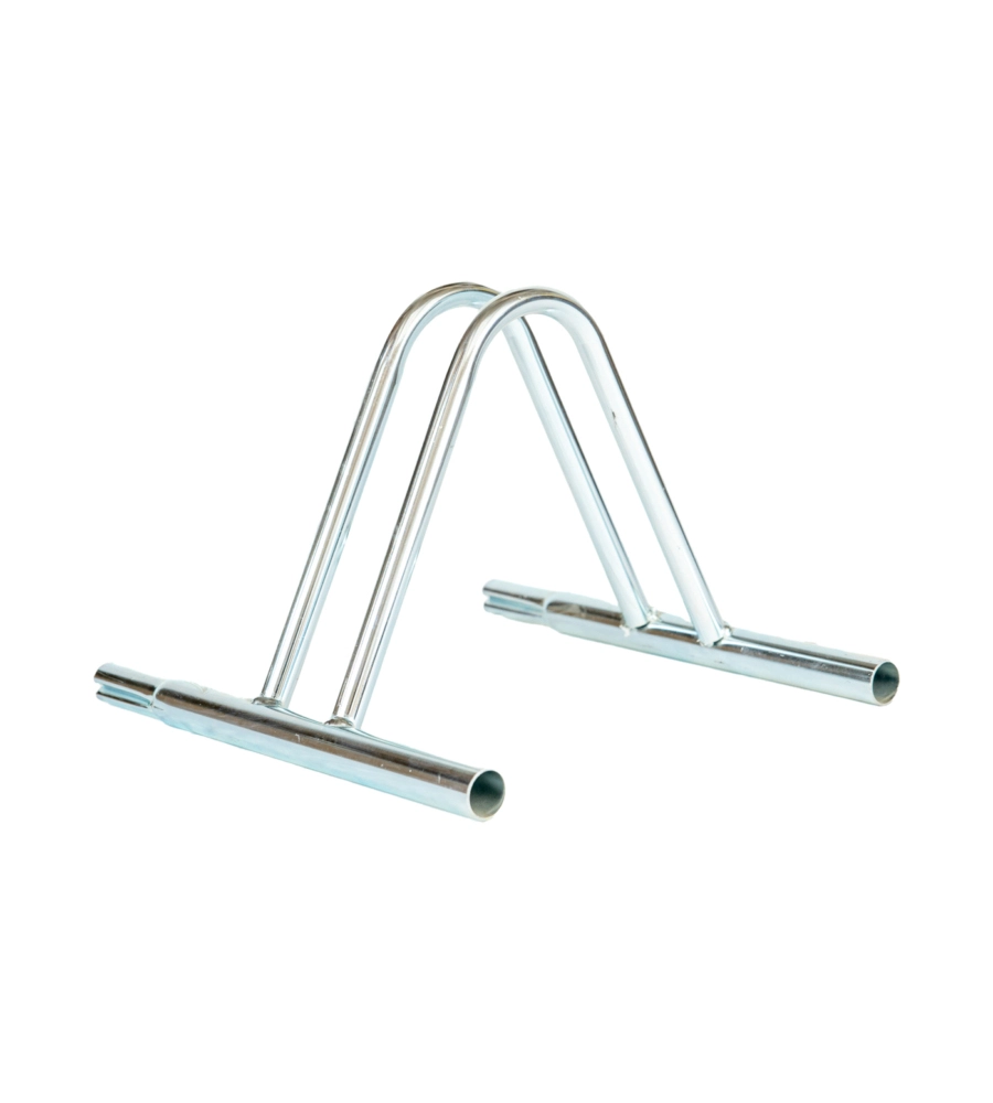 RASTRELLIERA PORTABICI SINGOLA IN FERRO ZINCATO CON PASSARUOTA 5 CM 37X37X28 CM