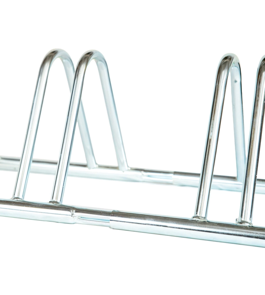 RASTRELLIERA PORTABICI A 3 POSTI IN FERRO ZINCATO CON PASSARUOTA 5 CM 95X38X35/40 CM