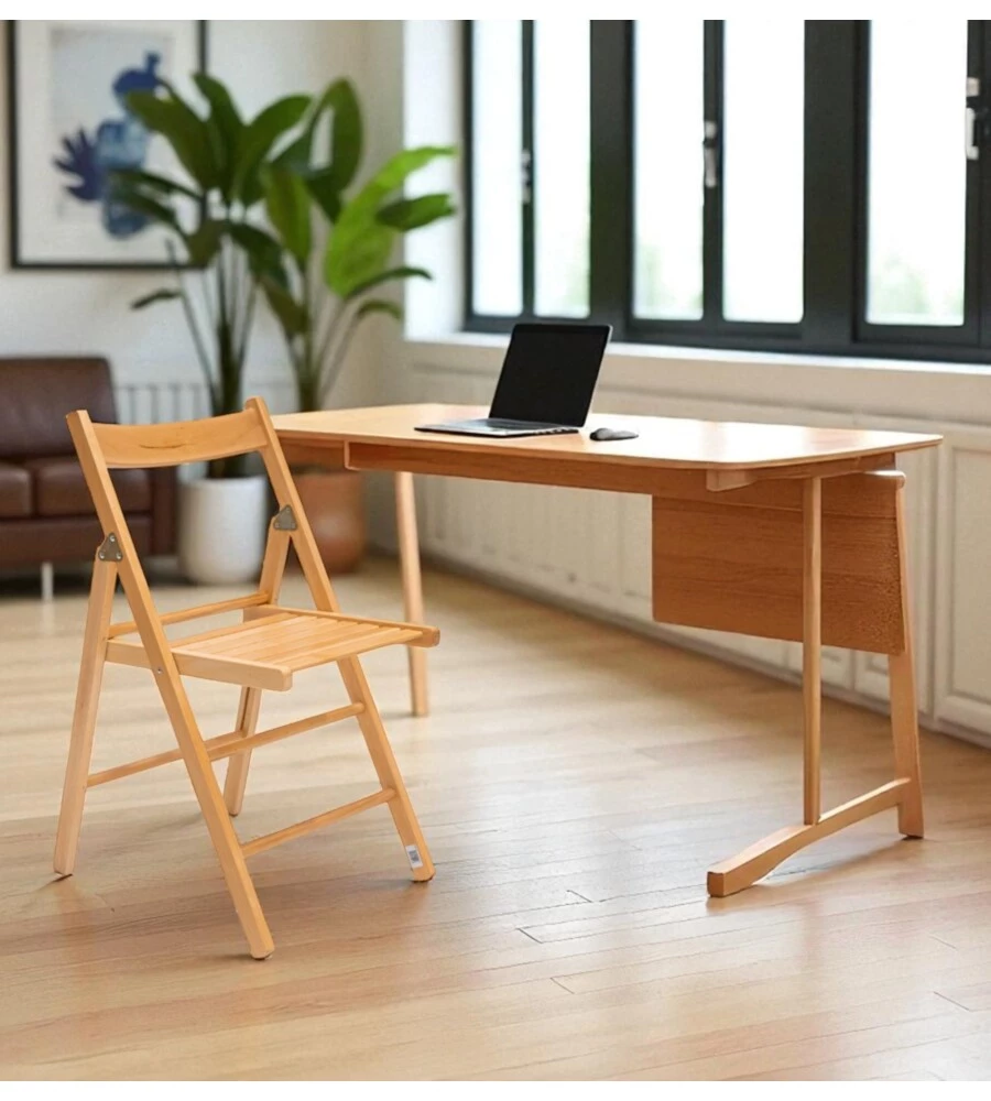 SEDIA BIRRERIA CLASSICA PIEGHEVOLE IN LEGNO 55X38X80 CM