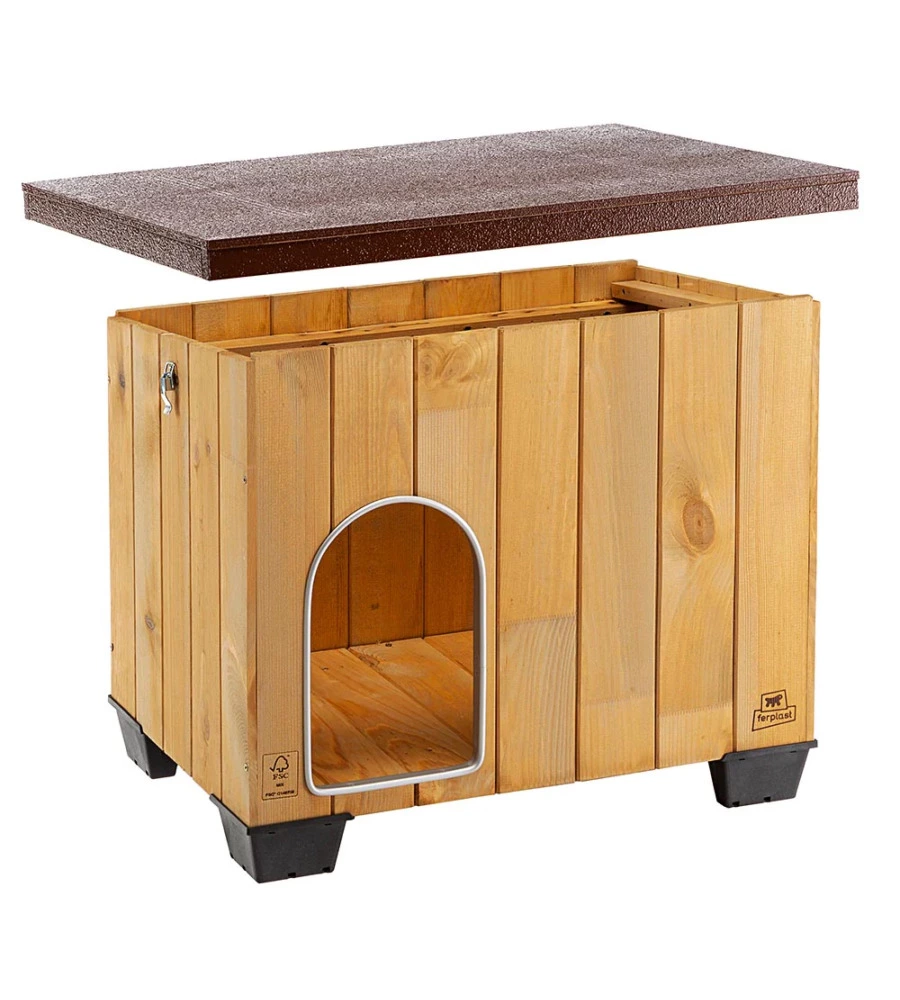 CUCCIA PER CANI DA ESTERNO FERPLAST "BAITA 60" IN PINO NORDICO 67X53X55,5 CM