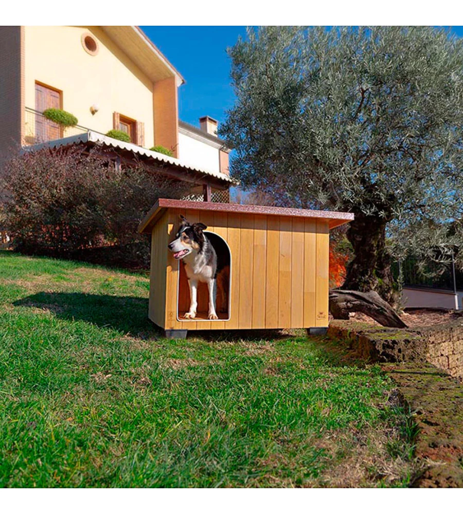 CUCCIA PER CANI IN LEGNO FERPLAST "BAITA 100"  121X78X78,5 CM - FERPLAST