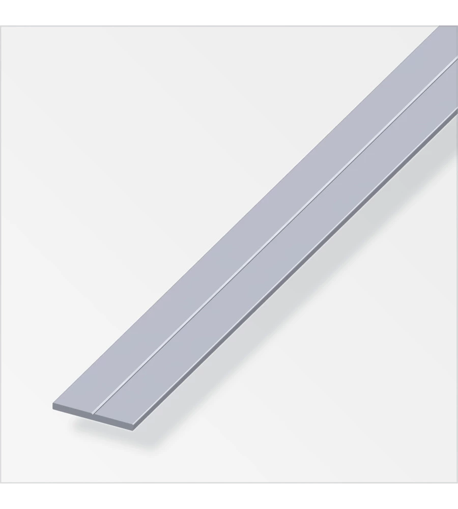 BARRA PIATTA 35.5x3 ALLUMINIO. NATURALE - 1 METRO.