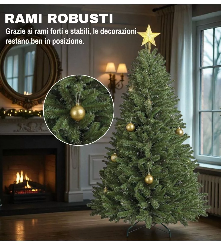 ALBERO DI NATALE ARTIFICIALE XMAS JOY "DOLOMITI" VERDE 210 CM