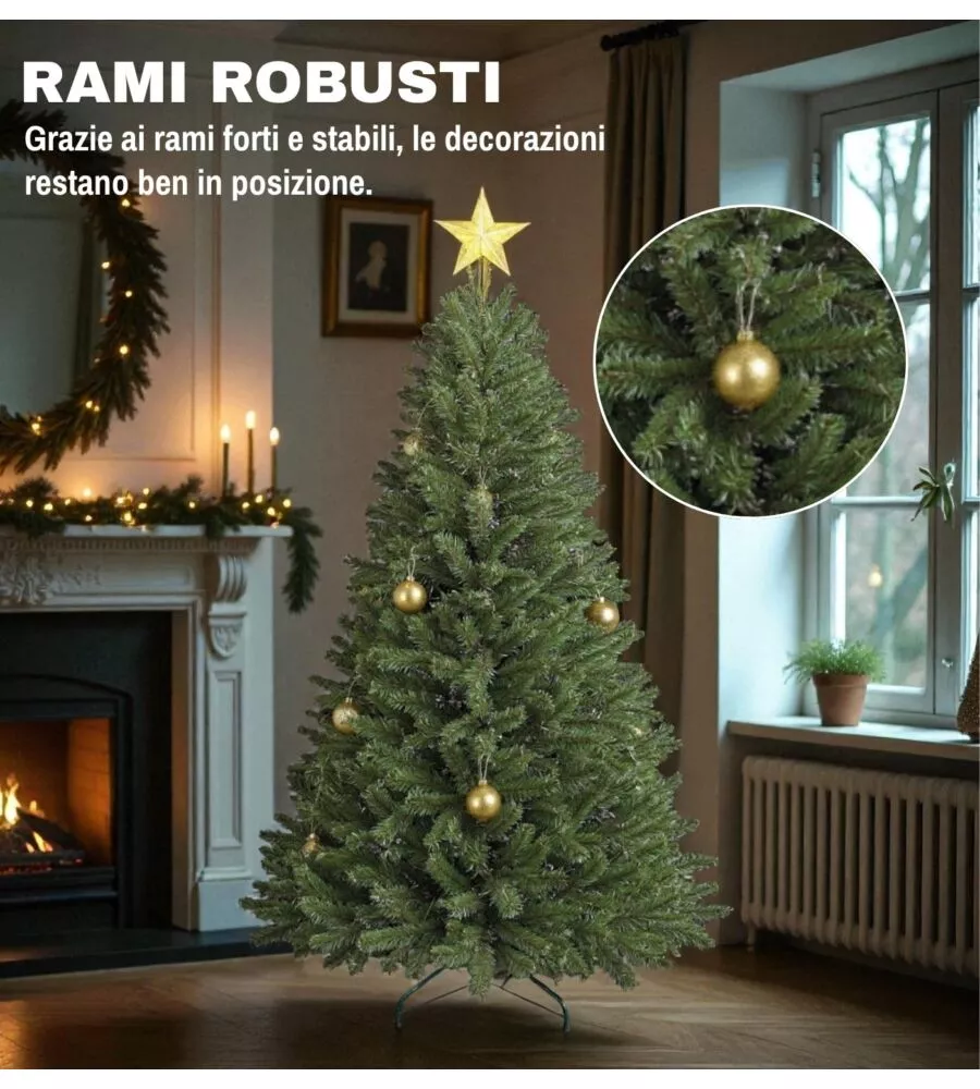 ALBERO DI NATALE ARTIFICIALE XMAS JOY "DOLOMITI" VERDE 180 CM