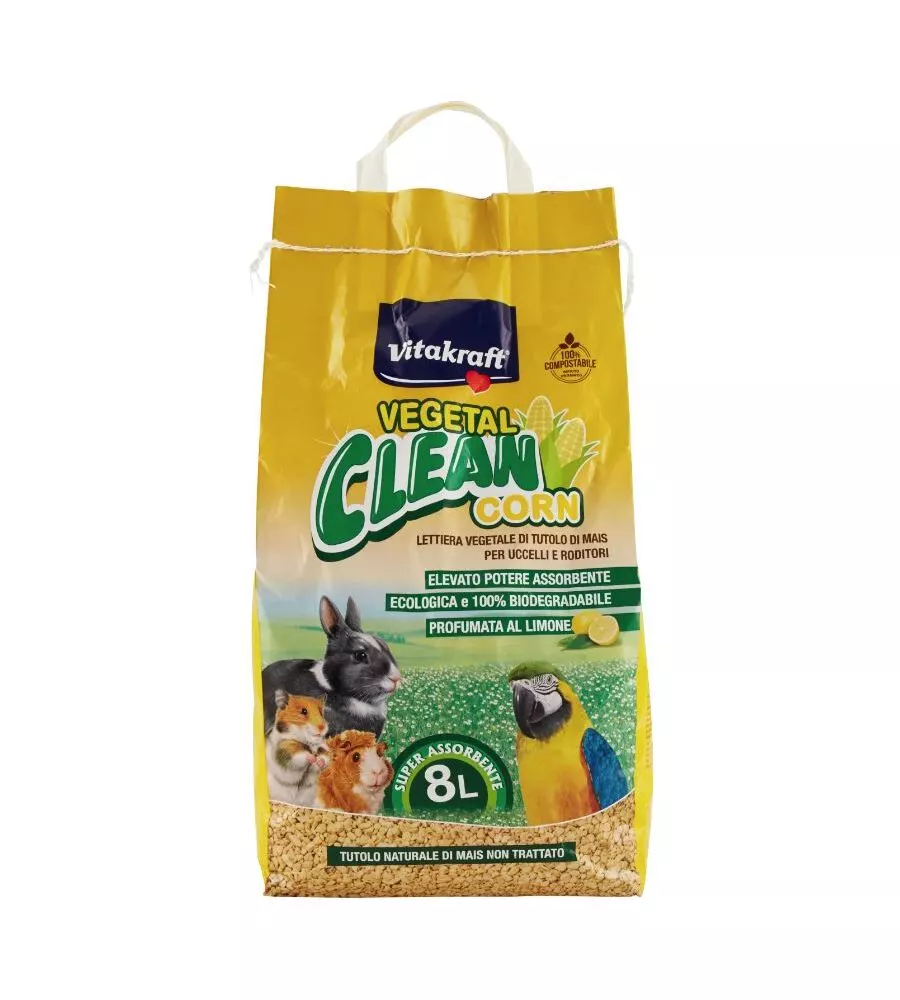 LETTIERA IGIENICA PER GATTI VITAKRAFT "VEGETAL CLEAN CORN" 8 LITRI