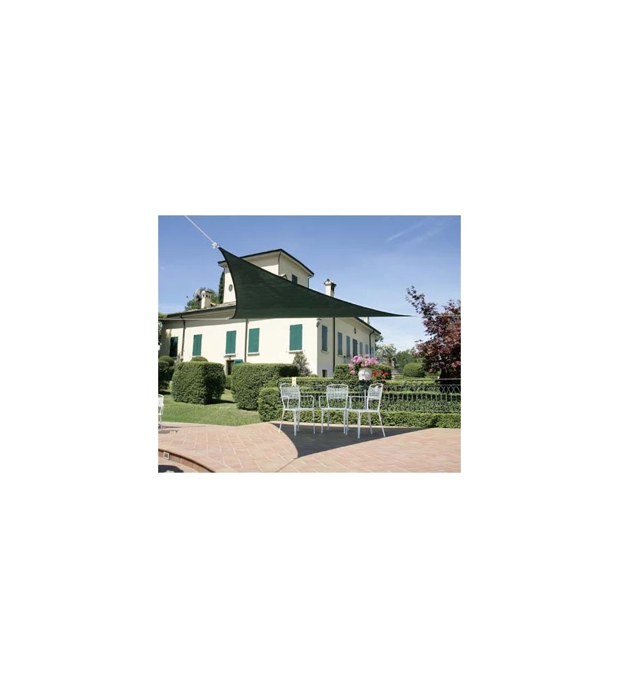VERDEMAX KIT TELO OMBREGGIANTE TRIANGOLARE, 3,6X3,6X3,6 M