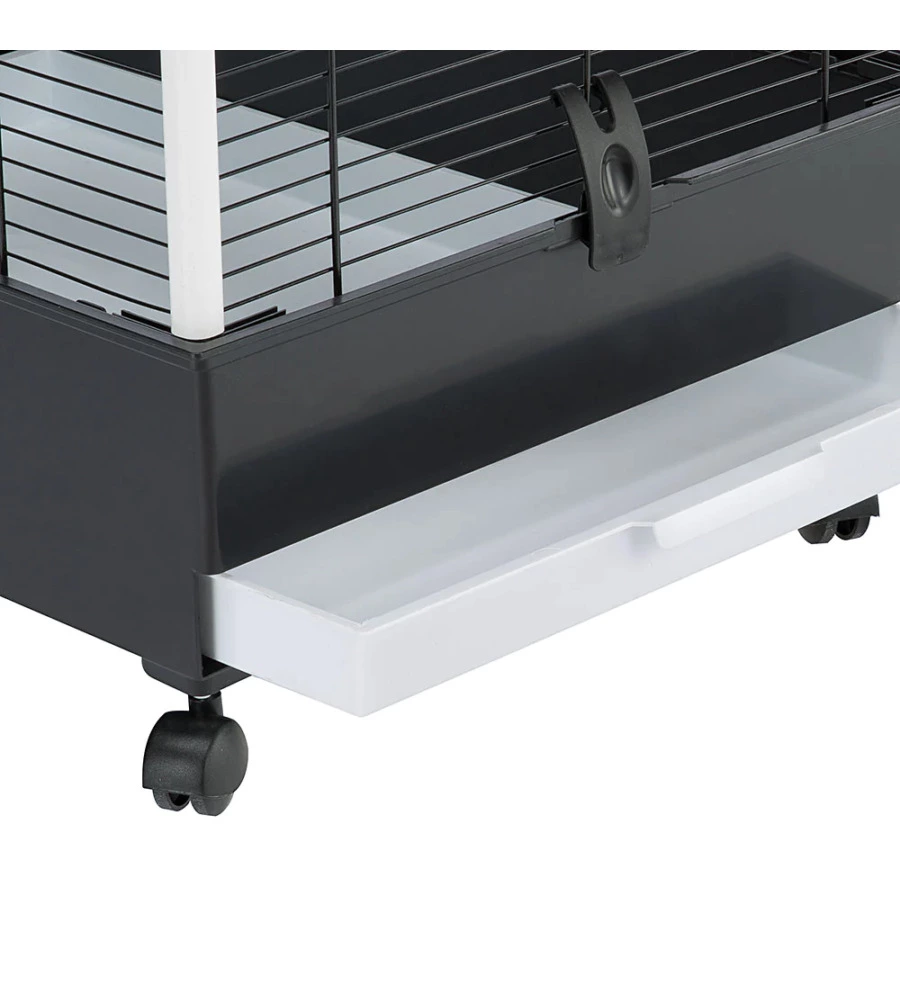 VOLIERA PER UCCELLI "NOTA" NERA, 76,5X57X161,5  - FERPLAST