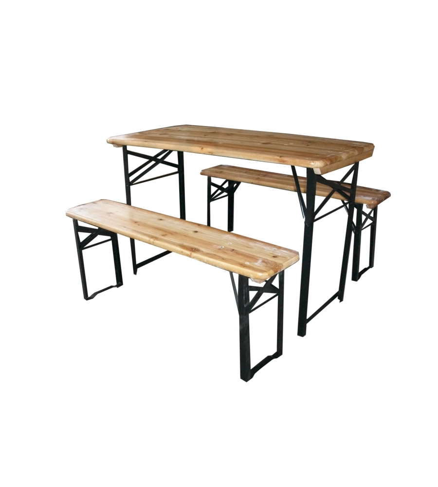SET BIRRERIA DA GIARDINO PIEGHEVOLE EUROGARDEN IN LEGNO 200X70 CM