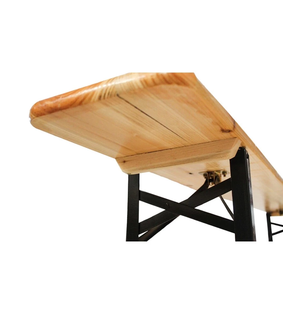 SET BIRRERIA DA GIARDINO PIEGHEVOLE EUROGARDEN IN LEGNO 200X70 CM