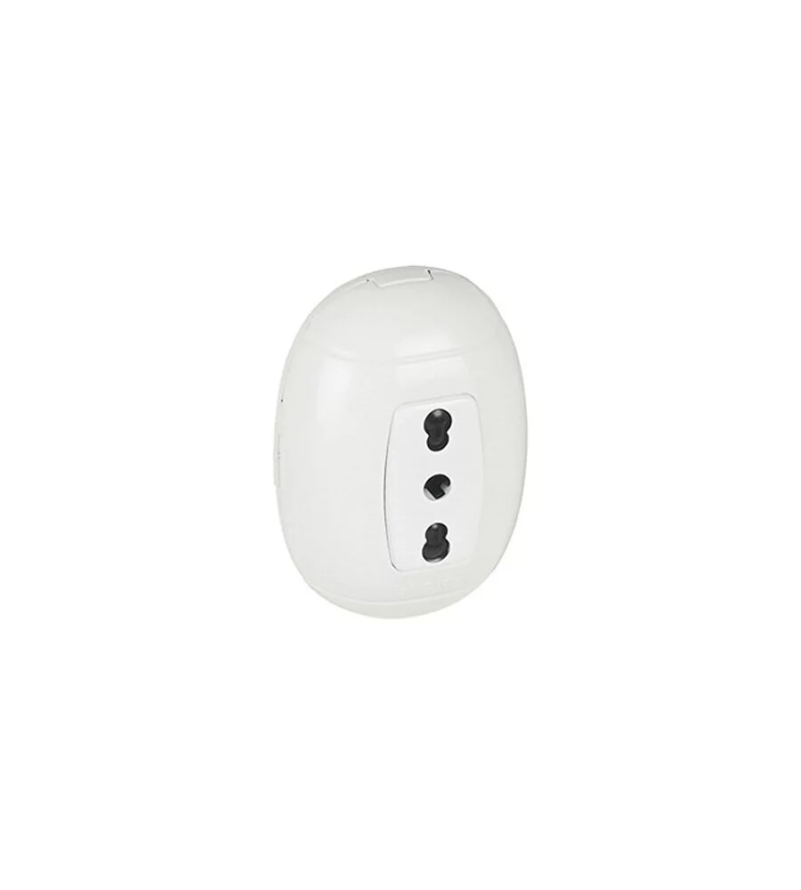FP OVAL PRESA BIPASSO 2P+T 10/16A BIANCO
