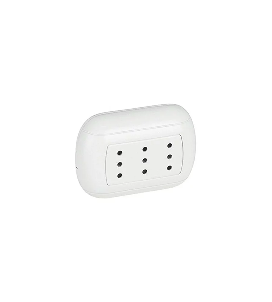 FP OVAL PRESA TRIPLEX 2P+T 10A BIANCO