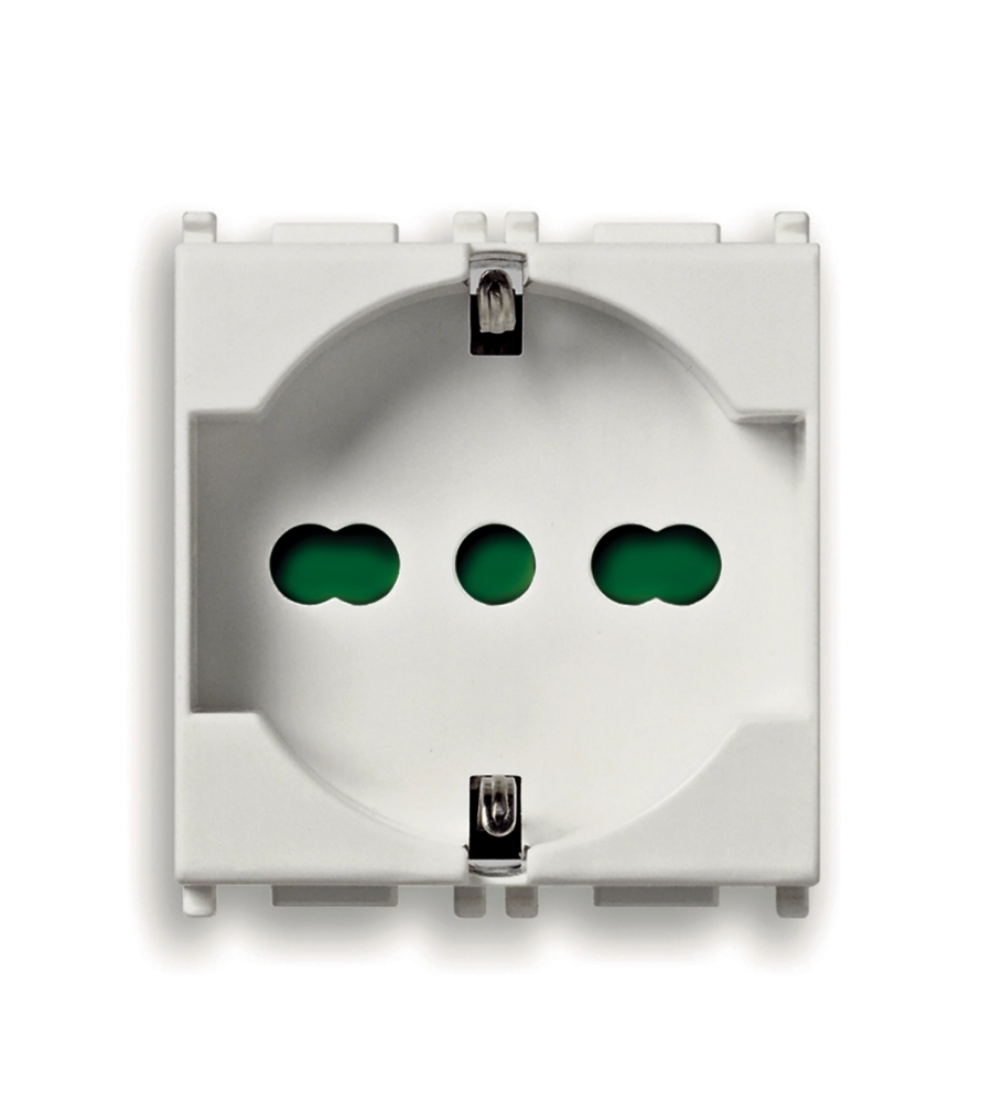 PRESA UNIVERSALE VIMAR "PLANA" BIANCO 2P+T - COD.0R14210