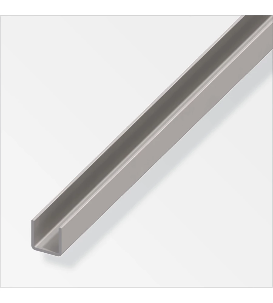 PROFILI A U 16x16x1 ACCIAIO LAMINATO - 1 METRO.