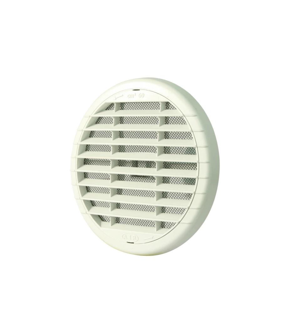 GRIGLIA DI VENTILAZIONE DIAMETRO 135 BIANCO PER FORO 80 - 125 MM