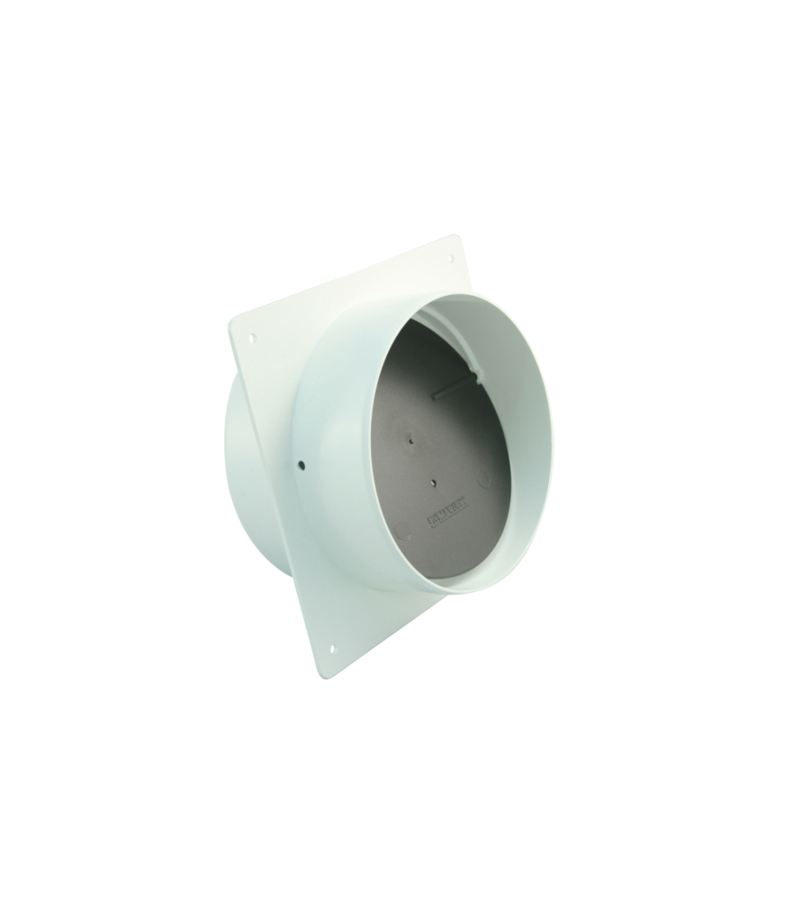 COLLEGAMENTO MURALE DIAMETRO125 BIANCO CON SPORTELLO ANTIRIFLUSSO